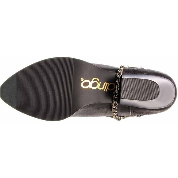 Dingo Womens Olivia Pull On Pointed Toe Casual Boots Mid Calf Mid Heel 2-3" BLK - Picture 5 of 5